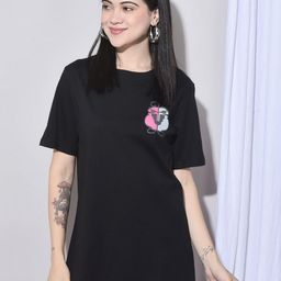 FFU Graphic Round Neck Regular Fit Drop Shoulder Sleeves Printed T-shirt-image-21