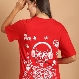 The Roadster Lifestyle Co Printed Pure Cotton Oversized FitShort Sleeve T-Shirt-picture-0
