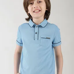 One Friday Boys Polo Collar Pockets T-shirt-picture-2