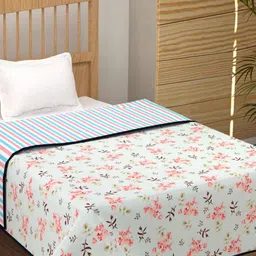 bsb home Multicoloured & Silver-Toned Floral AC Room 120 GSM Single Bed Dohar-image-75
