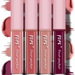 FOPE Set Of 4 Pout Perfect Liquid Lipstick - 4 ml Each - Shade 02-04-11-12-12