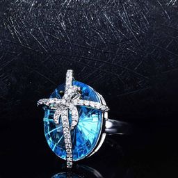 Designs & You Silver-Plated American Diamond Studded Anti-Tarnish Finger Ring-56