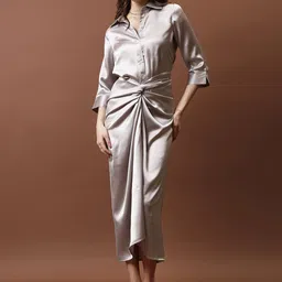 Athena Front Knotting Midi Skirts-image-33