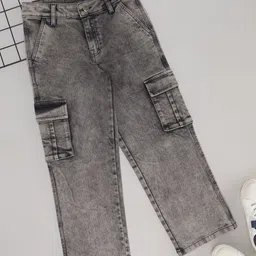Pantaloons Junior Boys Slash Knee Heavy Fade Jeans-image-112