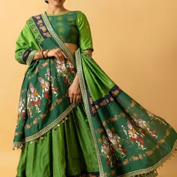 UDD Ethnic Motifs Printed Dupatta with Sequinned-34