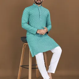 BALAJI CREATION Men Cotton Solid Straight Kurta-picture-15