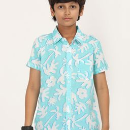 ZION Boys Classic Floral Opaque Printed Casual Shirt-image-82