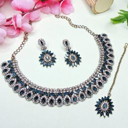 VATSALYA creation Gold-Plated Artificial Stone Studded Jewellery Set-image-82