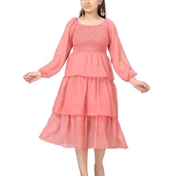 BAESD Georgette Peplum Dress-picture-17
