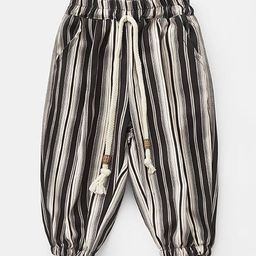 LULU & SKY Girls Striped High-Rise Tapered Fit Trousers-image-32