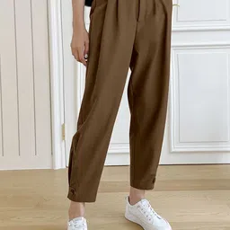 Mast & Harbour Women Loose Fit High-Rise Pleated Trousers-picture-21