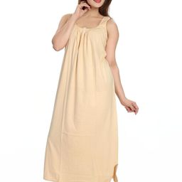 Inner Beats Women Beige Nightdress-image-87