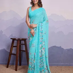 all about you Floral Poly Chiffon Banarasi Saree-50