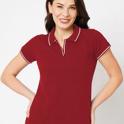 Wear Your Opinion Women Solid Polo Collar Cotton T-shirt-image-40