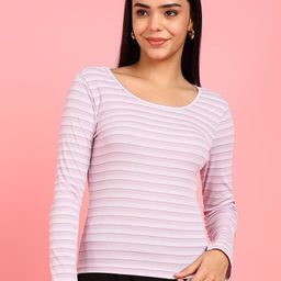 Mast & Harbour Women Round Neck Striped Top-image-44