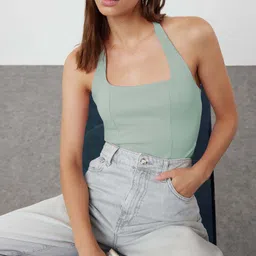 Trendyol Women Solid Tank Regular Top-picture-25