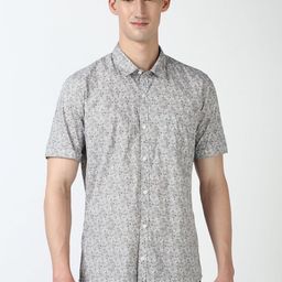 Peter England Casuals Men Spread Collar Floral Printed Cotton Slim Fit Casual Shirt-image-8