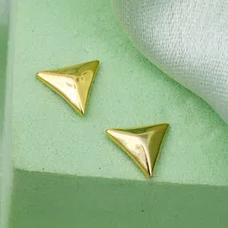 MAIRA 925 Sterling Silver Gold-Plated Triangular Shaped Studs-picture-17