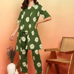 ETC Printed Crop Top & Trousers With Shrug Co-Ords-image-47