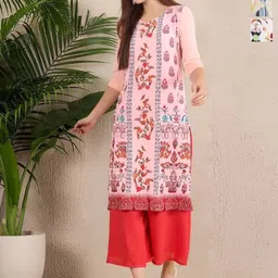 Anouk Rustic Women Pack of 3 Ethnic Motifs Printed Crepe Straight Kurta-image-69