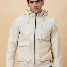 Being Human Men Cotton Hooded Tailored Jacket-51