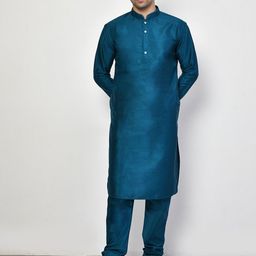 Arihant Rai Sinha Men Regular Pure Silk Kurta with Churidar-image-91