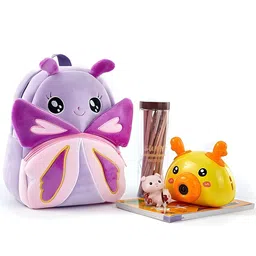Delicado Kids Butterfly Design 3D Cartoon Shape Backpack-24