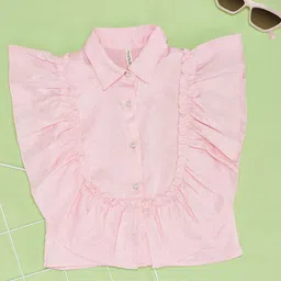 Pantaloons Junior Girls Solid Shirt Collar Top-14