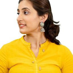 Shining Jewel - By Shivansh Contemporary Jhumkas Earrings-28
