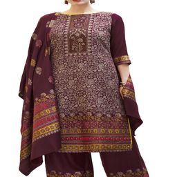 DRAVINAM Trends Floral Printed Pashmina Unstitched Dress Material-image-37