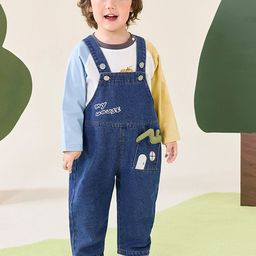 LULU & SKY Boys Applique Ankle-Length Denim Dungaree-image-55