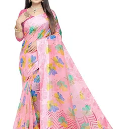 Ruhabs Floral Printed Pure Cotton Saree-picture-32