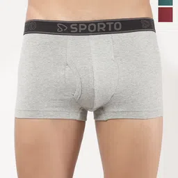 Sporto by Macho Pack Of 3 Short Trunks Sprto_M1022-G(1)-M(1)-Prt(1)-S-picture-5
