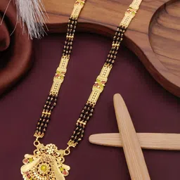 TKRB SALES Gold-Plated Artificial Beaded Mangalsutra-picture-8