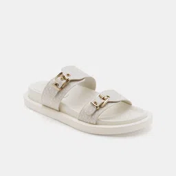 U.S. Polo Assn. Women Embellished Open Toe Flats with Buckles-image-61