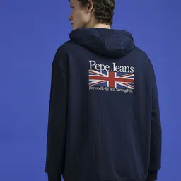 Pepe Jeans Men Graphic Printed Hood Cotton Pullover Sweatshirt-image-99