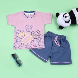 V-Mart Boys Printed Pure Cotton T-shirt With Shorts-picture-46
