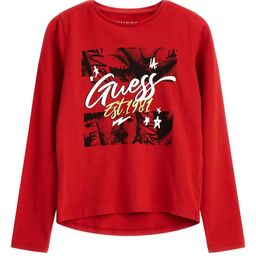 GUESS kids Girls Graphic Printed Round Neck Cotton T-shirt-image-94