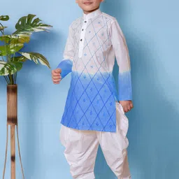 NFC CREATION Boys Ethnic Motifs Embroidered Regular Thread Work Kurta with Patiala image 5