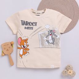 Happy Faces Boys Tom & Jerry Printed Pure Cotton T-shirt-image-88