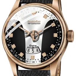 DOUBLERUN Men Dial & Leather Straps Analogue Multi Function Watch H05N10015 image 5