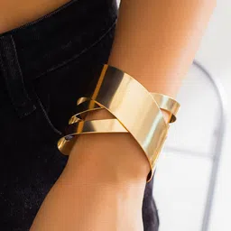 Jewels Galaxy Women Gold-Plated Cuff Bracelet-40