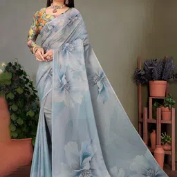 KALINI Grey Pure Georgette Printed Sarees-picture-39