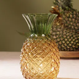 Pure Home and Living Green & Yellow Pineapple Shaped Ombre Glass Large Vase-picture-12