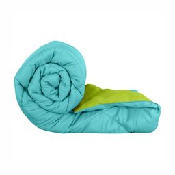 JP SHINE Green & Blue Heavy Winter 210 GSM Microfiber Reversible Double Bed Comforter-image-76