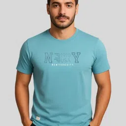 SUN 'N' SUMMER Typography Printed Round Neck Short Sleeves T-shirt-image-49
