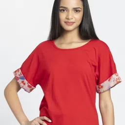 SHAYE Women Drop-Shoulder Sleeves T-shirt-image-30