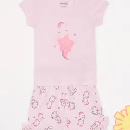 Pantaloons Baby Girls Printed Pure Cotton T-Shirt With Shorts-31