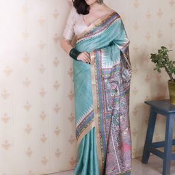 all about you Woven Design Ethnic Motifs Zari Tussar Saree-image-99
