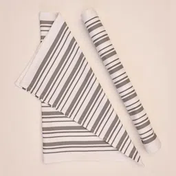 Ariana Beige & Grey 2 Pieces Checked Cotton Highly Absorbent Soft Kitchen Towels-13